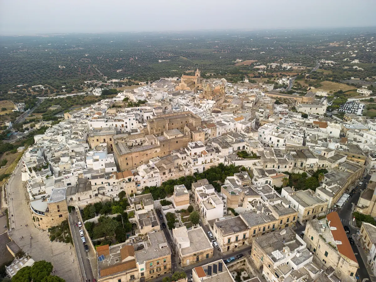 Ostuni, la Città Bianca, dall'alto